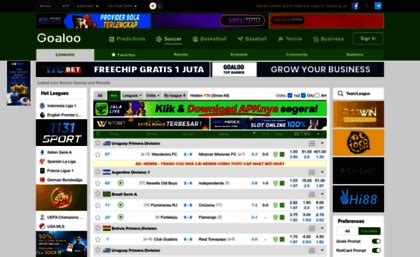 Goaloo Livescore, Live Streaming Bola, Results and Fixtures.